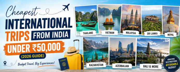 Cheapest International Trips from India Under ₹50,000